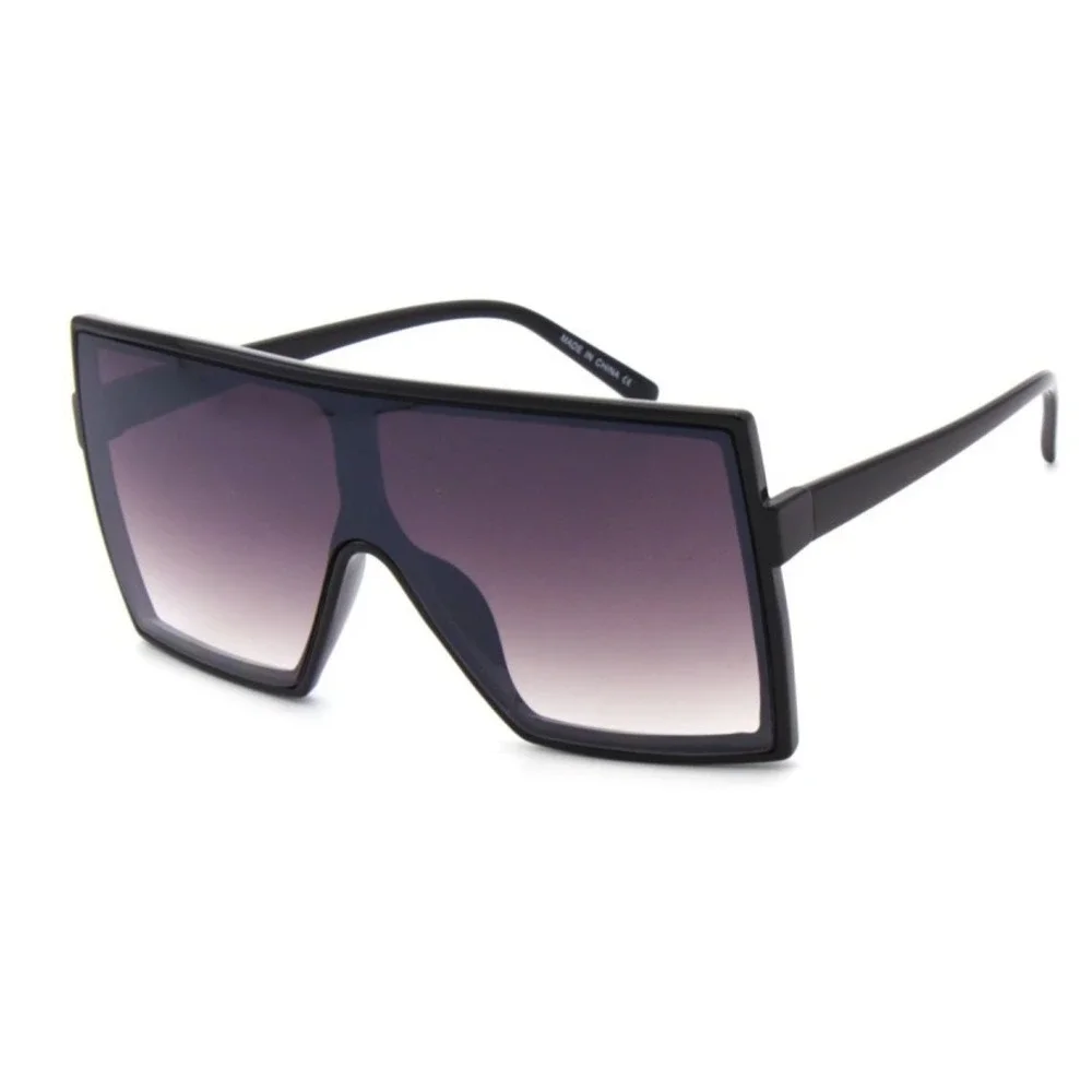 Oversized Shield Sunglasses Women‎ Fashion Trendy Square Frame Shades Lentes New